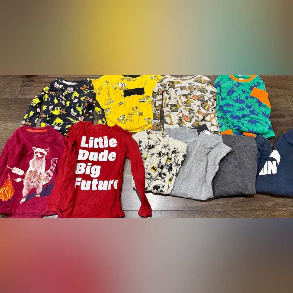 Toddler Boy Pajamas, Long Sleeve Shirts, and Pants Lot, Size 4T